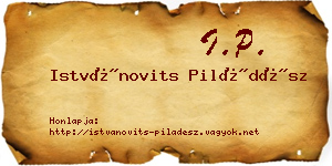 Istvánovits Piládész névjegykártya
